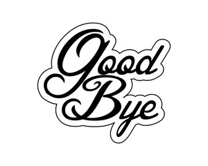 good bye typography typographic creative writing text image icon 4