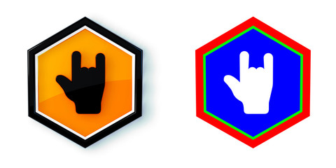 Ikona sześciobok 3D sześciokąt