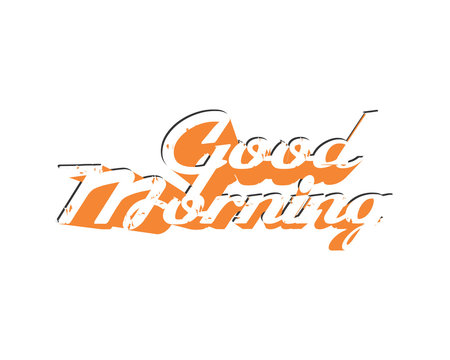 good morning typography typographic creative writing text image icon 1