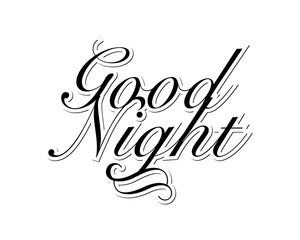 good night typography typographic creative writing text image icon 3