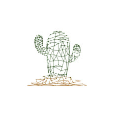 Cactus, desert plant, prickly plant, thorny, spiny. Plant mexican nature, flora exotic isolated on white background. vector and illustration.