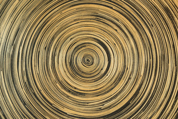 Fototapeta na wymiar Circular bamboo texture for background