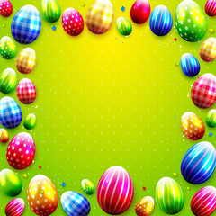Colorful Easter eggs background