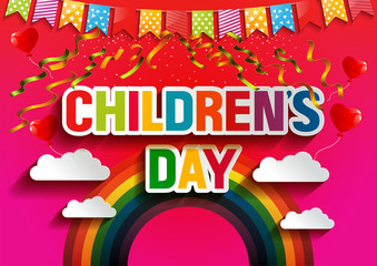 happy children’s day anniversary. vector illustration.