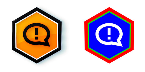 Ikona sześciobok 3D sześciokąt © vempireart