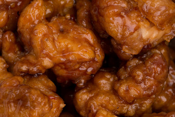 A background of Chinese Food - Sweet and Sour, Orange or Lemon Chicken