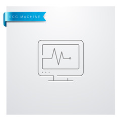 icône Médecine - Santé - Médical - ECG - électrocardiogramme 