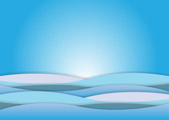 paper art of sea background
