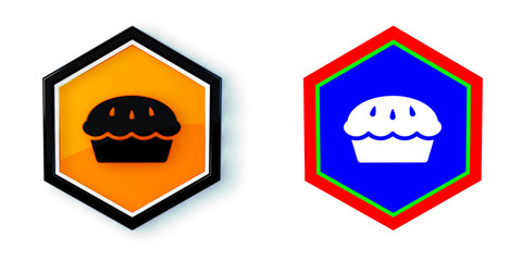 Ikona sześciobok 3D sześciokąt