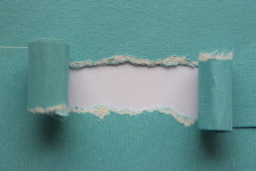 torn blue paper
