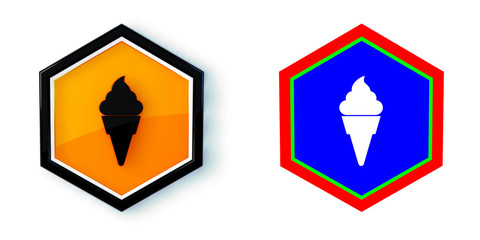 Ikona sześciobok 3D sześciokąt