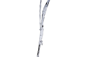 Blue liquid splash isolated on white background