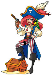 Pirate Girl Illustration