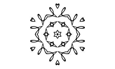 Coloring Book Mandala Ornament Emblem Logo Vektor