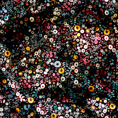 Fototapeta na wymiar Floral texture repeat modern pattern
