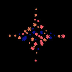 Pretty Floral Pattern with Simple Small Flowers for Greeting Card or Poster. Naive Daisy Flowers in Primitive Style. Vector Background for Spring or Summer Design.