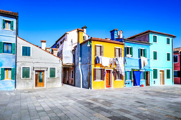 Fototapeta na wymiar Burano, old colorful city, Venice, Italy