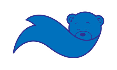 Bear New Born Bär Im Schlaf Logo Vektor