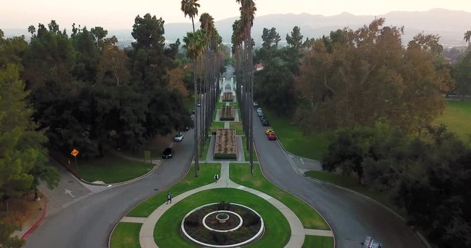 Glendale library - city view 4k drone
