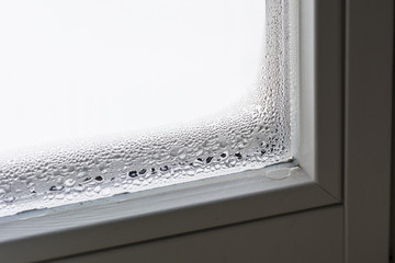 Deposition - Water drops on the window.