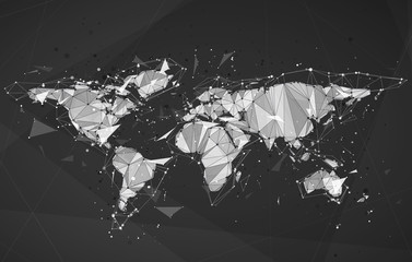 vector planet earth on color background. 3d skeleton