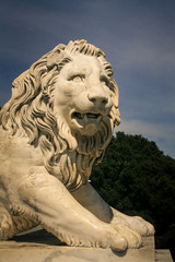 Crimea Vorontsov Palace Marble Lion Sculpture