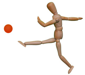 サッカー：シュートのポーズ