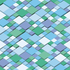 Vector cube geometric background - seamless and repeatable pattern. Winter colors
