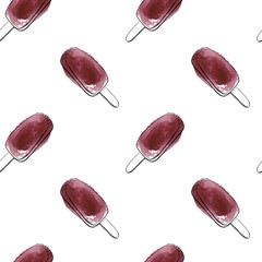 vector seamless pattern with ice creams