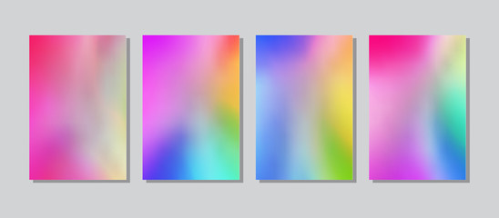 Screen gradient set with modern abstract backgrounds.