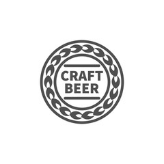 Black craft beer sign