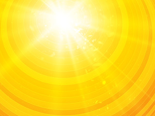 vector bright sunny rays background with circles