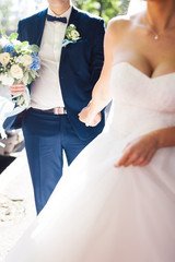 the bride goes ahead and leads the groom