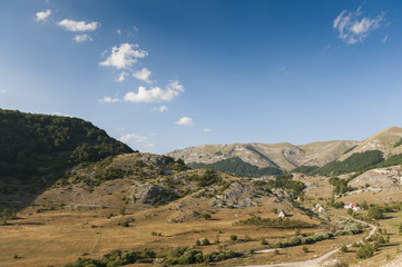 Fototapeta na wymiar countryside with mountains