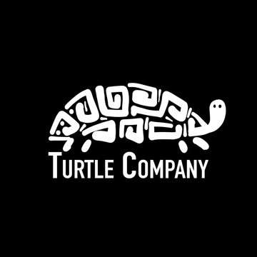 Turtle logo, silhouette for your design