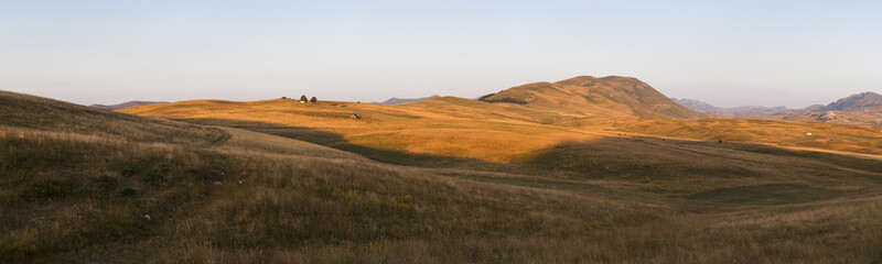 Rural landscape panorama Montenegro