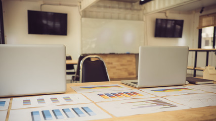 Looking for direction and inspiration, Business working at an office, Office desk table with computer, supplies, flower. Top view. Copy space for text