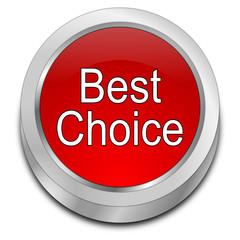 Best Choice button - 3D illustration