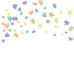 Confetti Background Pattern. Puzzle pieces and big ideas design, vector illustration graphic