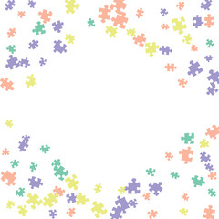 Confetti Background Pattern. Puzzle pieces and big ideas design, vector illustration graphic