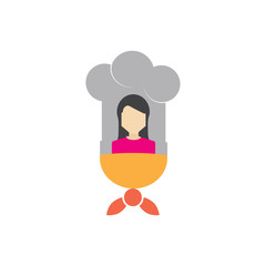 Woman Chef Logo Icon Design