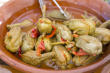 Pickled Aubergine - Eggplant Background