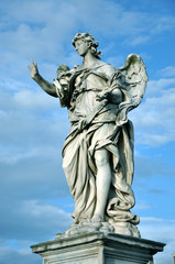 Fototapeta na wymiar Marble statue of angel, Italy