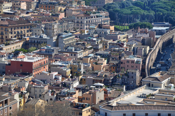 Fototapeta na wymiar Aerial drone view of Rome city, Italy