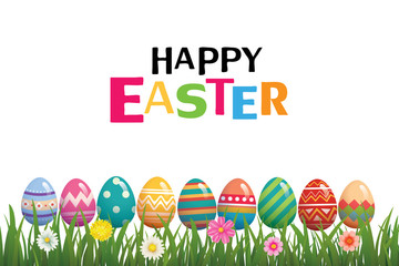 Happy easter egg background template.Can be used for greeting card, ad, wallpaper,flyers, invitation, posters, brochure.