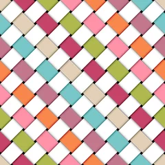 Seamless Pattern Diagonal Plaited Paper Stripes Retro/White Big © Jan Engel