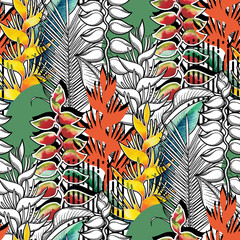 Combined heliconia pattern