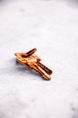 Rusty key on mermer