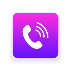 Phone icon. Flat Phone sign isolated