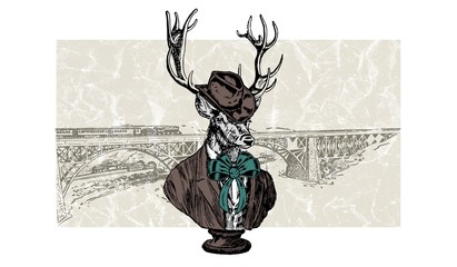 MR Deer in Hat